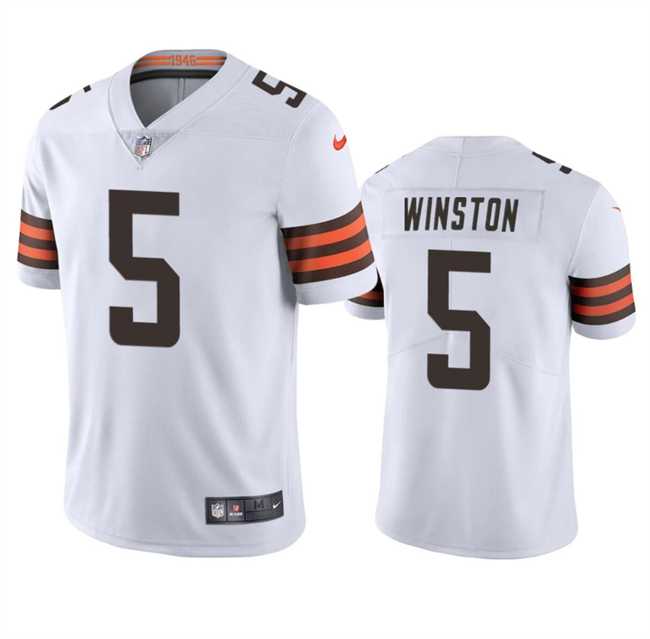 Men & Women & Youth Cleveland Browns #5 Jameis Winston White Vapor Limited Stitched Jersey,We sell and wholesale Men & Women & Youth Cleveland Browns #5 Jameis Winston White Vapor Limited Stitched Jersey on line form chian!
